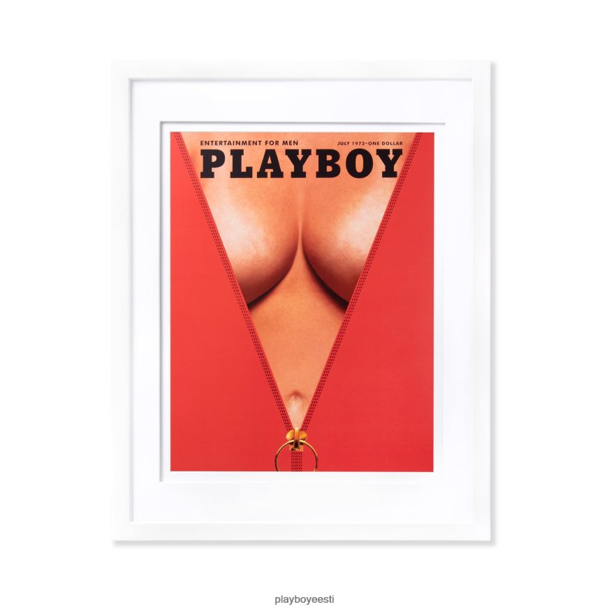 Playboy juuli 1973 kaanel raamitud trükk unisex tarvik valge raam XV4666909