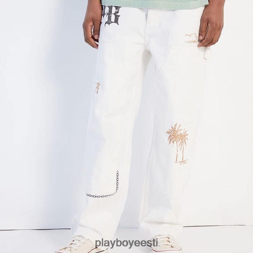 Playboy pb vintage topeltpõlvpükste kreem mehed Riietus originaal XV4666554