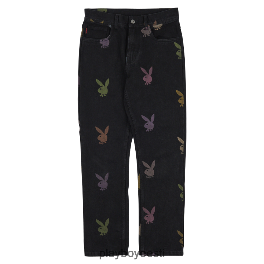 Playboy x Pleasures laiali teksapüksid mehed Riietus must XV4666537