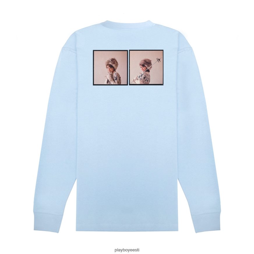 Playboy jaanuar 1964 mängukaaslane Sharon Rogersi suusajänku pikkade varrukatega mehed Riietus helesinine XV4666187