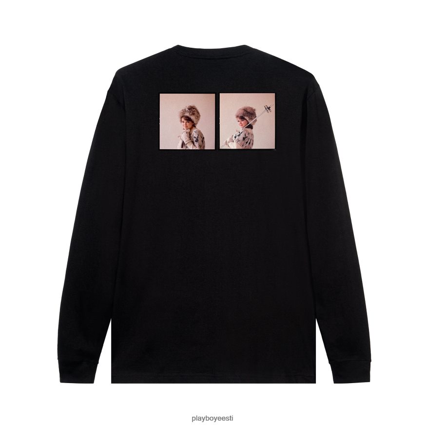 Playboy jaanuar 1964 mängukaaslane Sharon Rogersi suusajänku pikkade varrukatega mehed Riietus must XV4666185