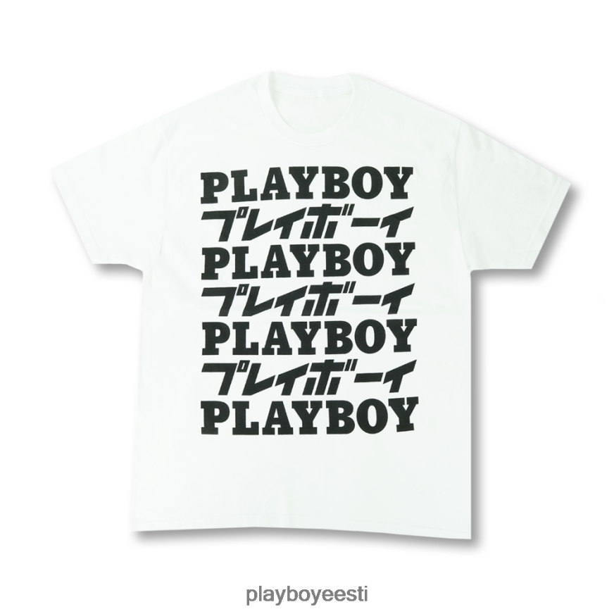 Playboy kanji masthead logo tee mehed Riietus valge XV466618