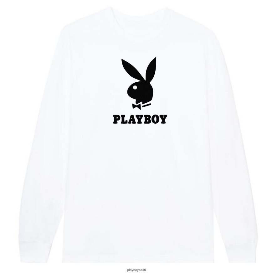 Playboy logoga pikkade varrukatega mehed Riietus valge XV466661
