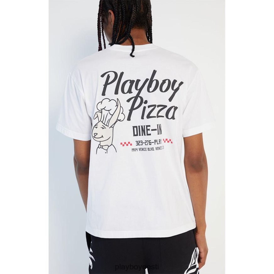 Playboy pitsa tee mehed Riietus valge XV466628