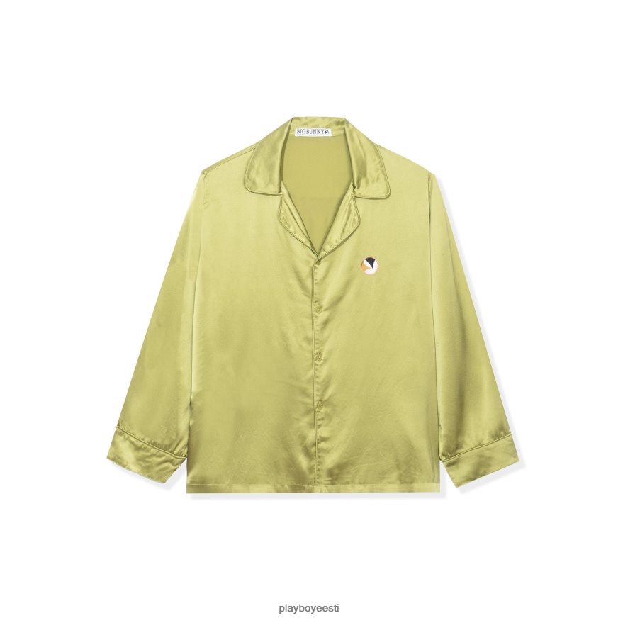 Playboy siidist nööbist allapoole kaelusega ülaosa mehed Riietus oliiv XV4666270