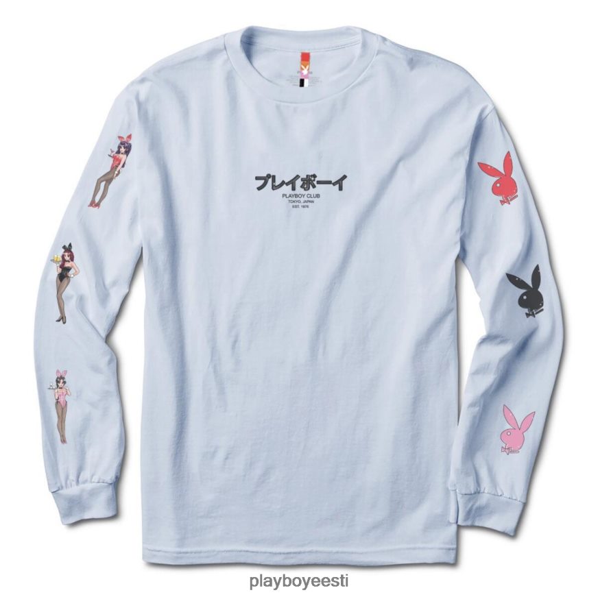 Playboy tokyo club bunny pikkade varrukatega puuder mehed Riietus sinine XV4666209