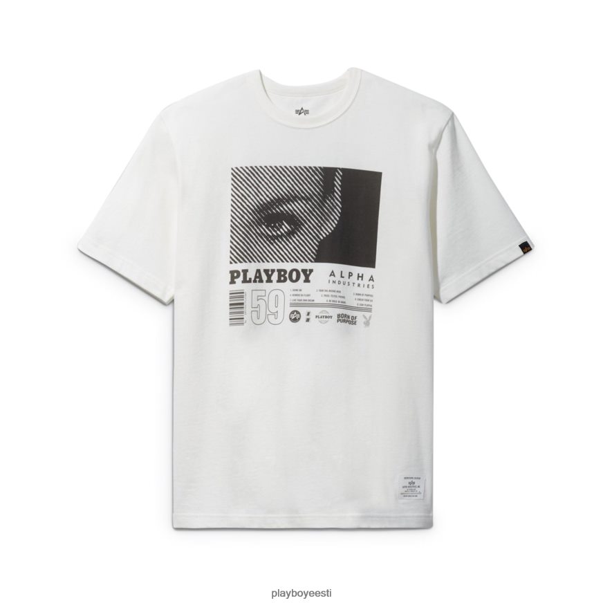 Playboy x Alpha Industries maailmaturnee t-särk mehed Riietus valge XV4666173