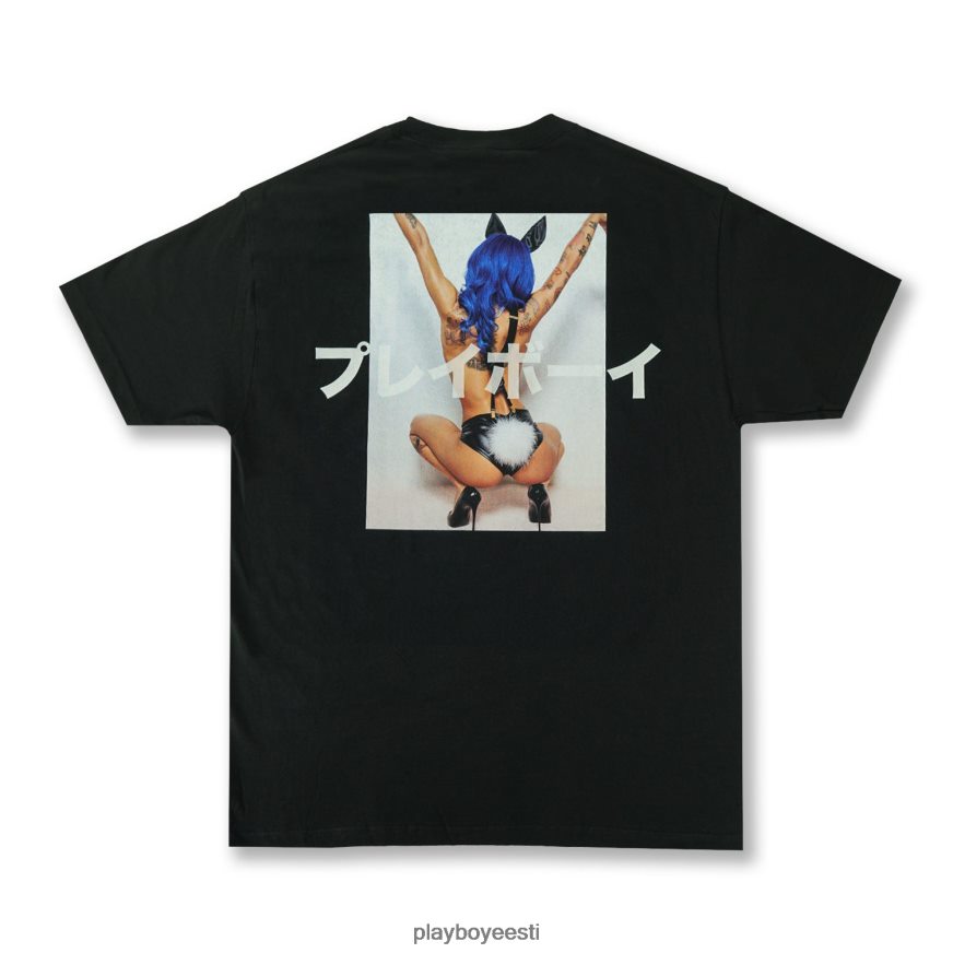Playboy x Coi Leray kanji tee mehed Riietus must XV4666326
