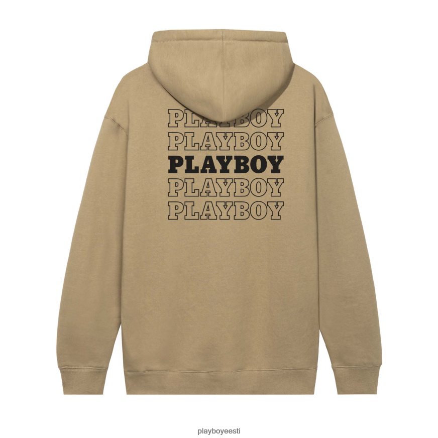 Playboy korduv mastipealne kapuuts mehed Riietus tan XV4666416