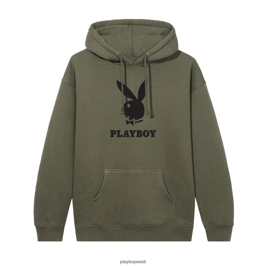 Playboy logoga kapuuts mehed Riietus oliiv XV4666398