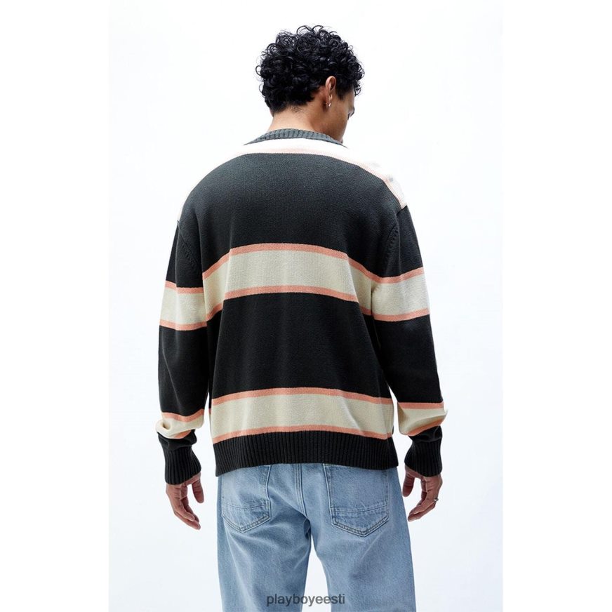 Playboy peek-a-boo kardigan mehed Riietus must XV4666493