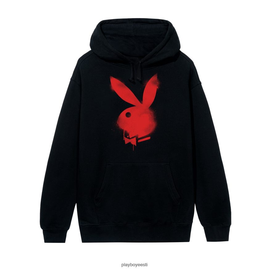 Playboy spray värviga logoga kapuuts mehed Riietus punane XV4666423