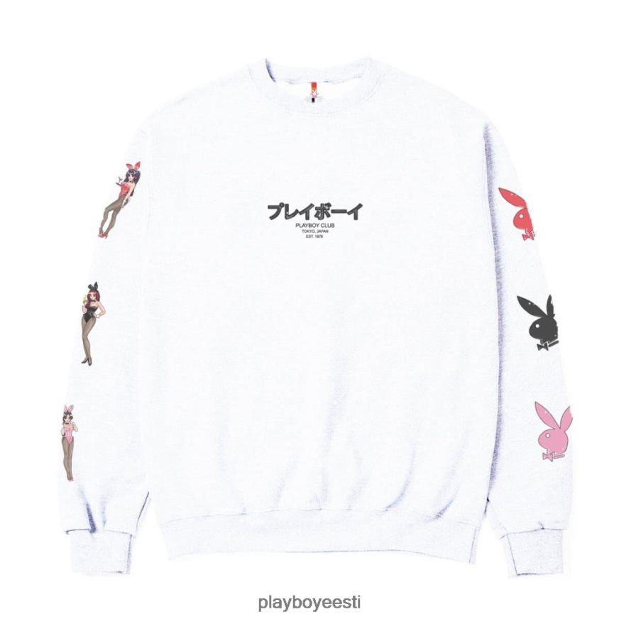 Playboy tokyo klubi bunny crewneck mehed Riietus valge XV4666343