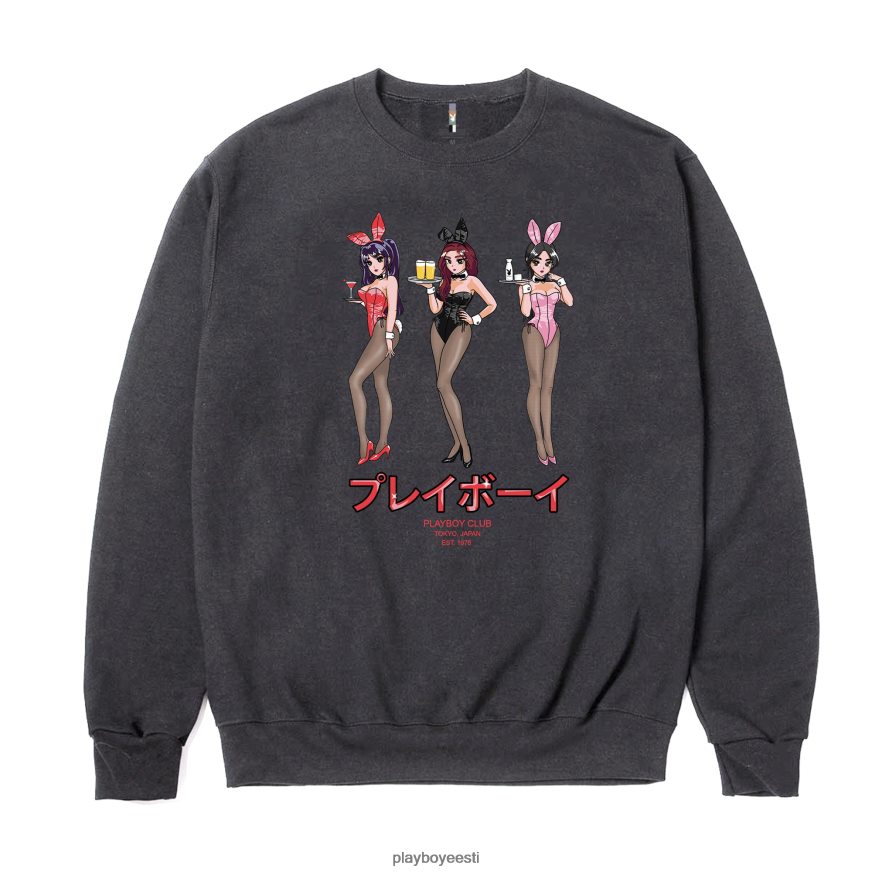 Playboy tokyo klubi happy hour crewneck dressipluus mehed Riietus must XV4666361