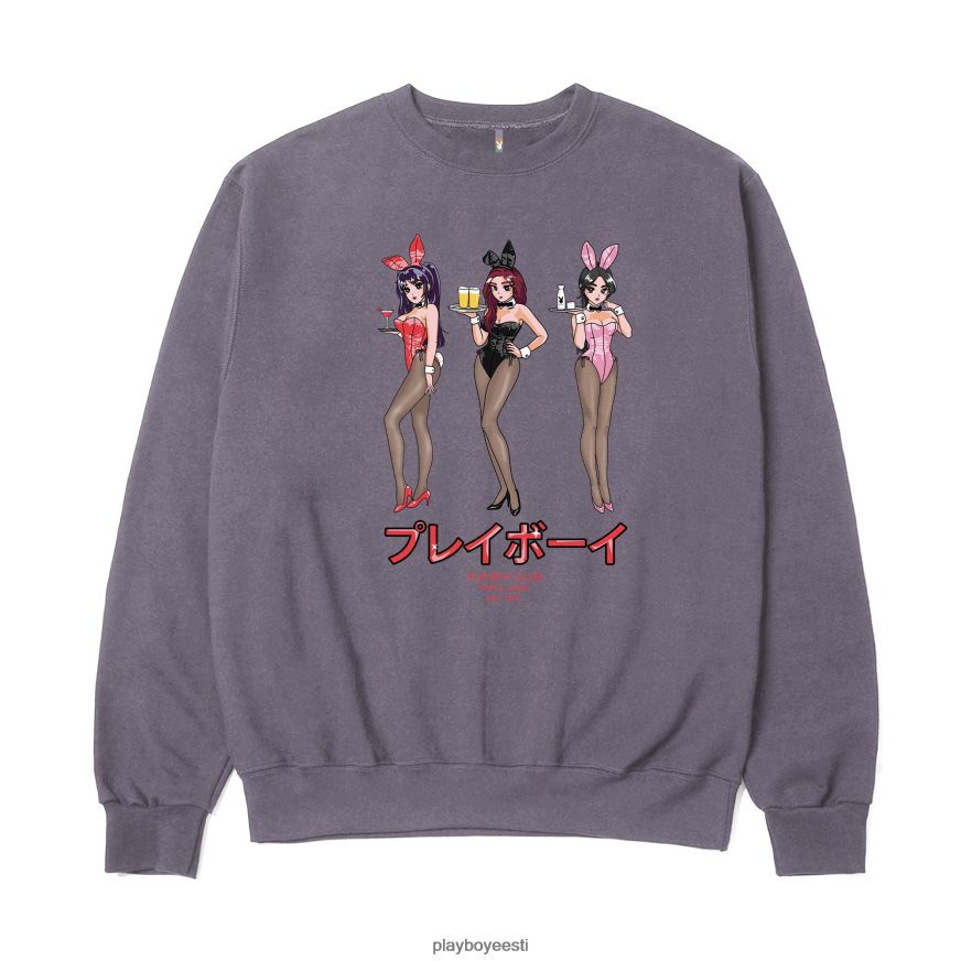 Playboy tokyo klubi happy hour crewneck dressipluus mehed Riietus pigmendi ploom XV4666364