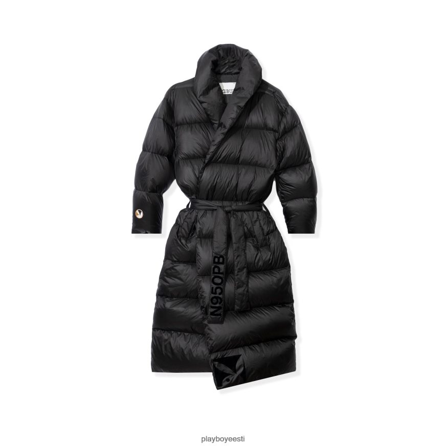 Playboy vööga pikk puhvis jope mehed Riietus must XV4666441