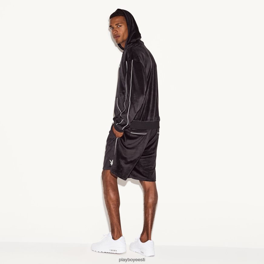 Playboy veluur lühike mehed Riietus must XV4666667