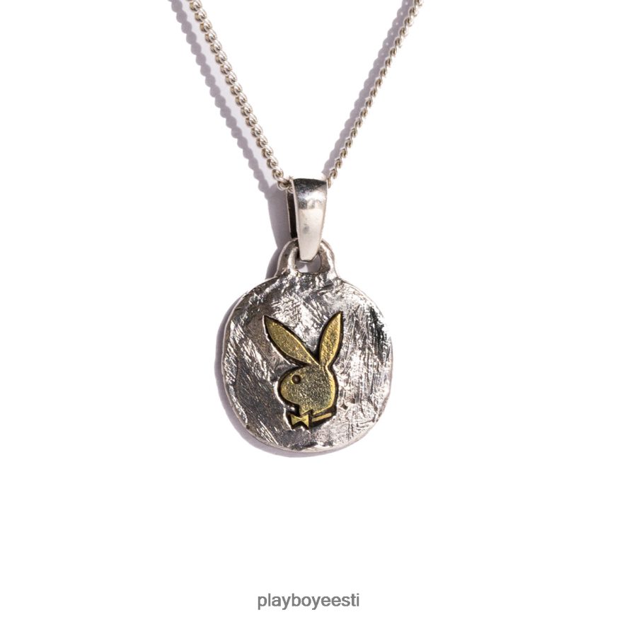 Playboy küülikupeaga mündiripatsiga kaelakee mehed tarvik segatud metall XV4666877