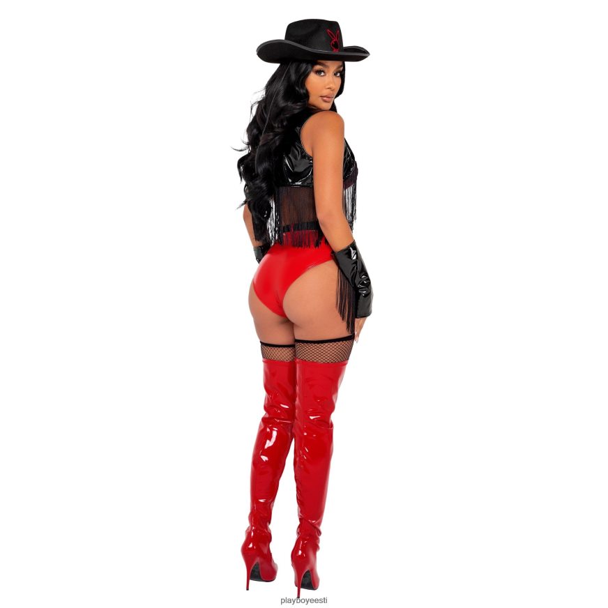 Playboy buckaroo cowgirl - 5tk komplekt naised Riietus must/punane XV46661364