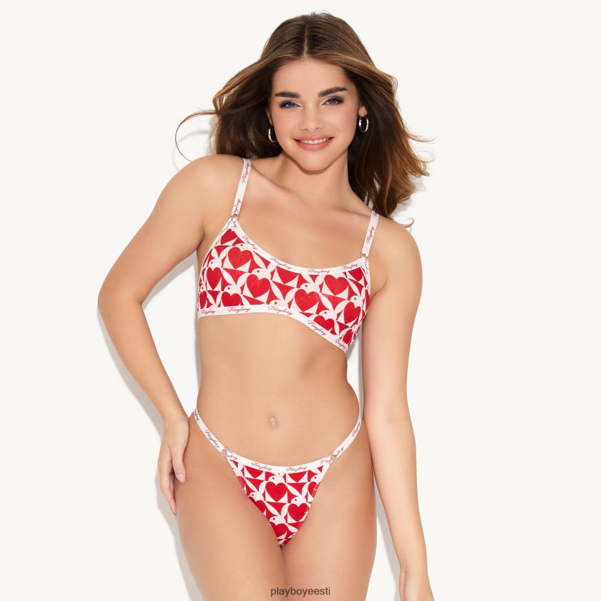 Playboy põhitõdesid stringid naised Riietus valge punasega XV46661470