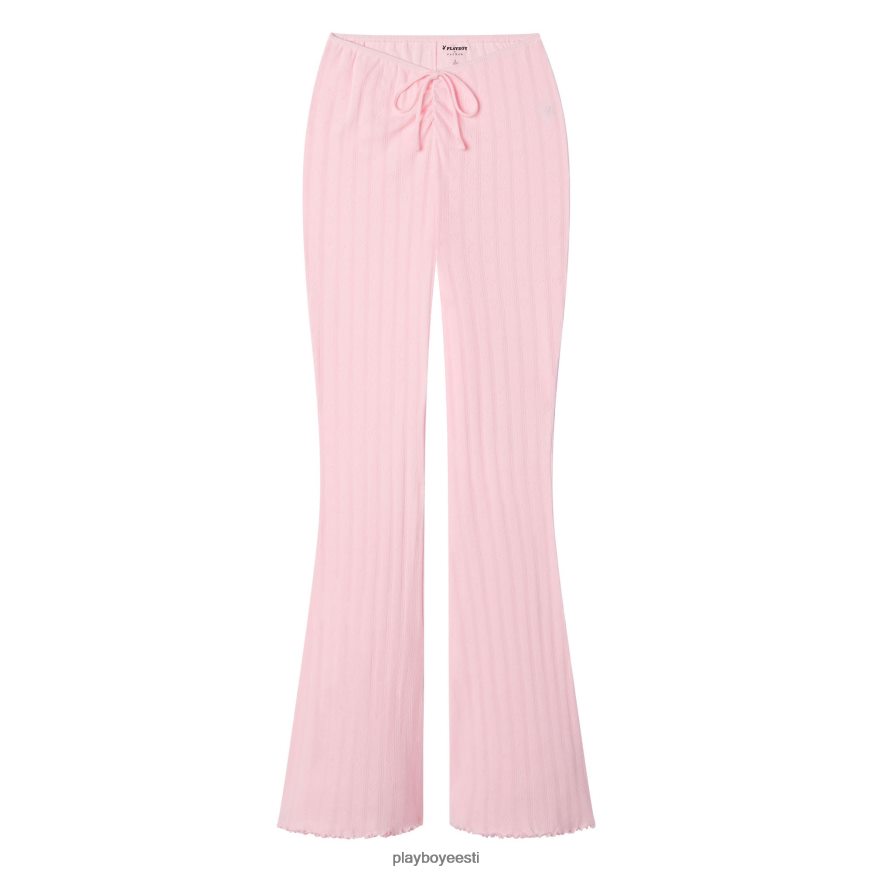 Playboy pointelle logoga lainetavad püksid naised Riietus heleroosa XV46661197