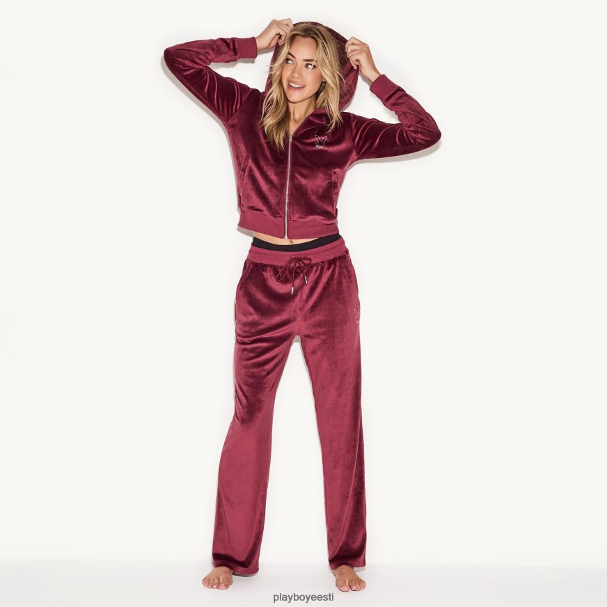 Playboy veluurpüksid naised Riietus Burgundia XV46661185