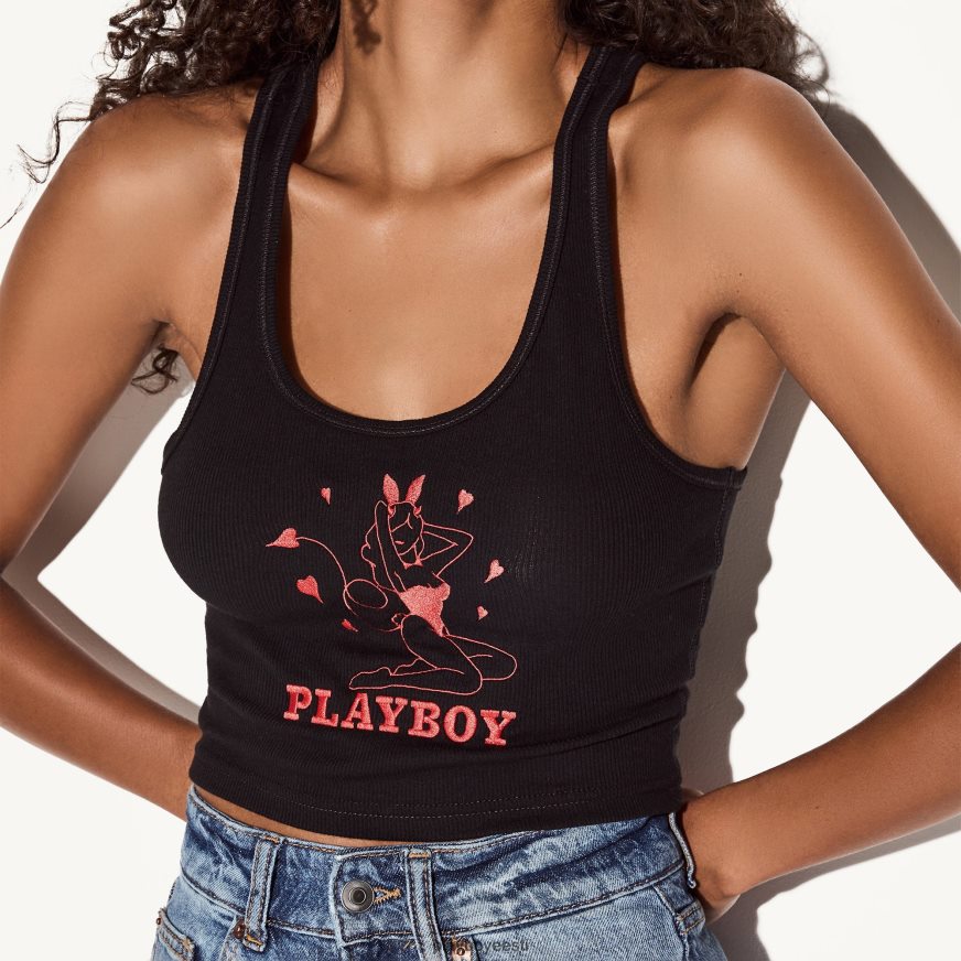 Playboy devil bunny racerback tank naised Riietus must XV4666981