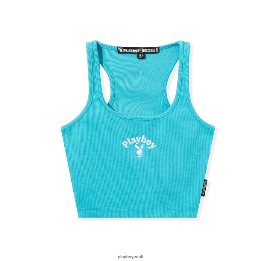 Playboy klassikaline kärbitud võidusõitja tank naised Riietus sinine XV46661036