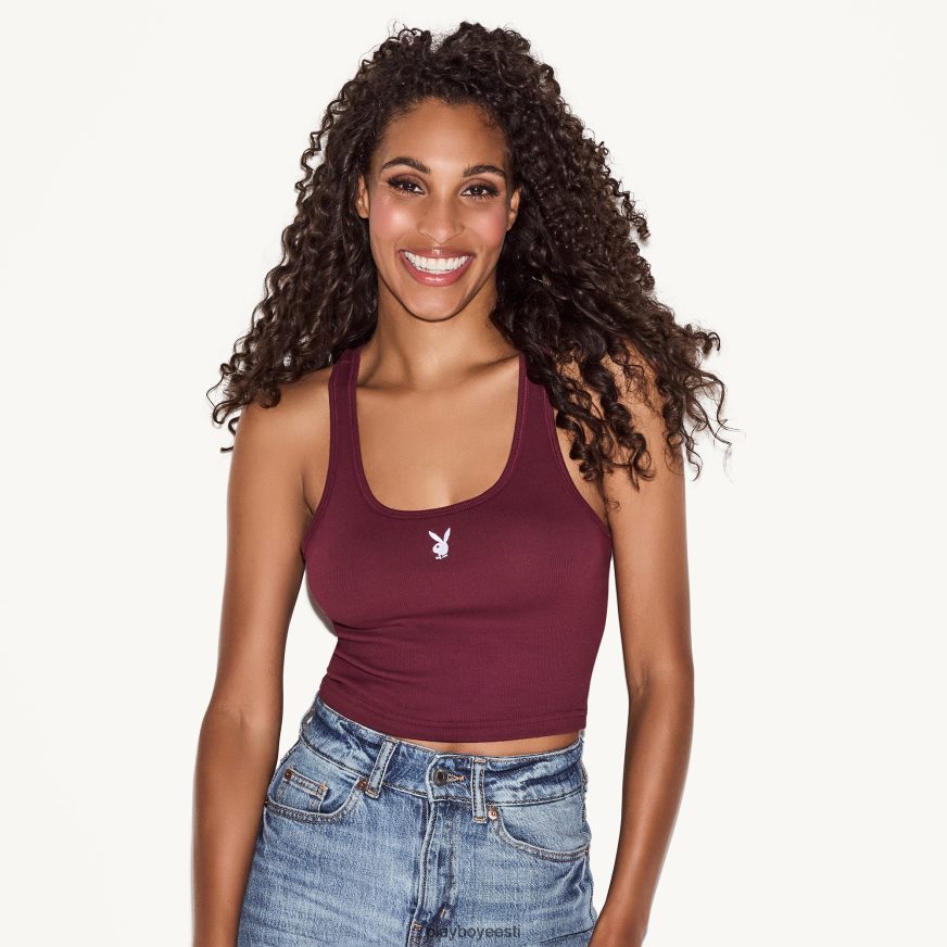 Playboy klassikaline logo Racerback tank naised Riietus kastanipunane XV46661007