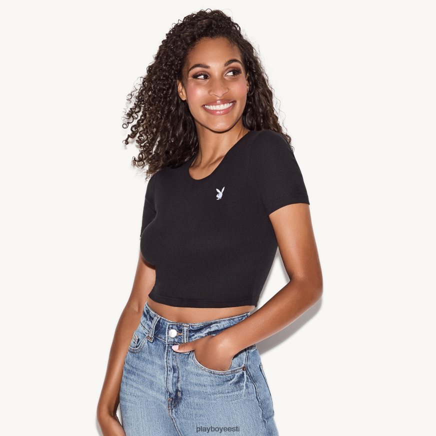 Playboy klassikaline logoga beebisärk naised Riietus must XV4666957