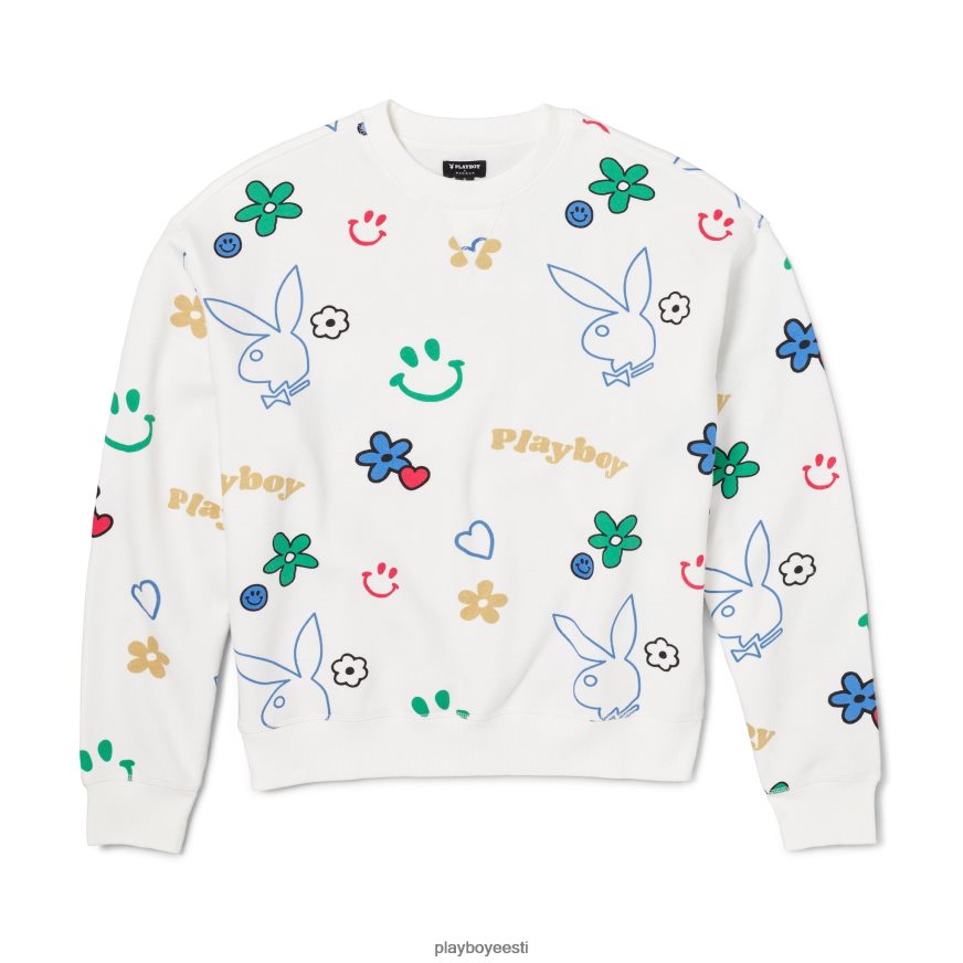 Playboy Doodle kaelusega dressipluus naised Riietus täht valge XV46661154