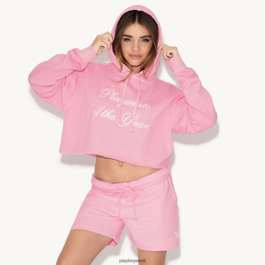 Playboy aasta mängukaaslane hoodie print naised Riietus roosa/valge XV46661070