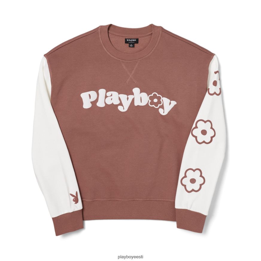 Playboy kontrastiga camp crewneck dressipluus naised Riietus tammetõru XV46661141