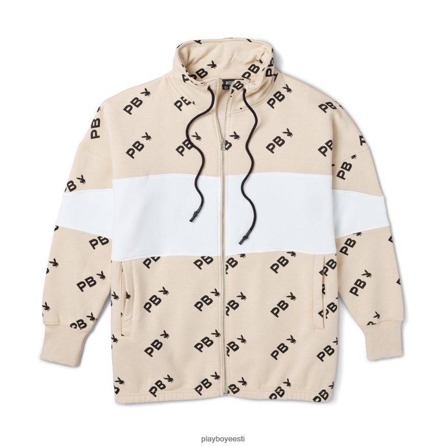 Playboy üle kogu trükivärvi plokk tõmblukuga dressipluus naised Riietus kivi XV46661127