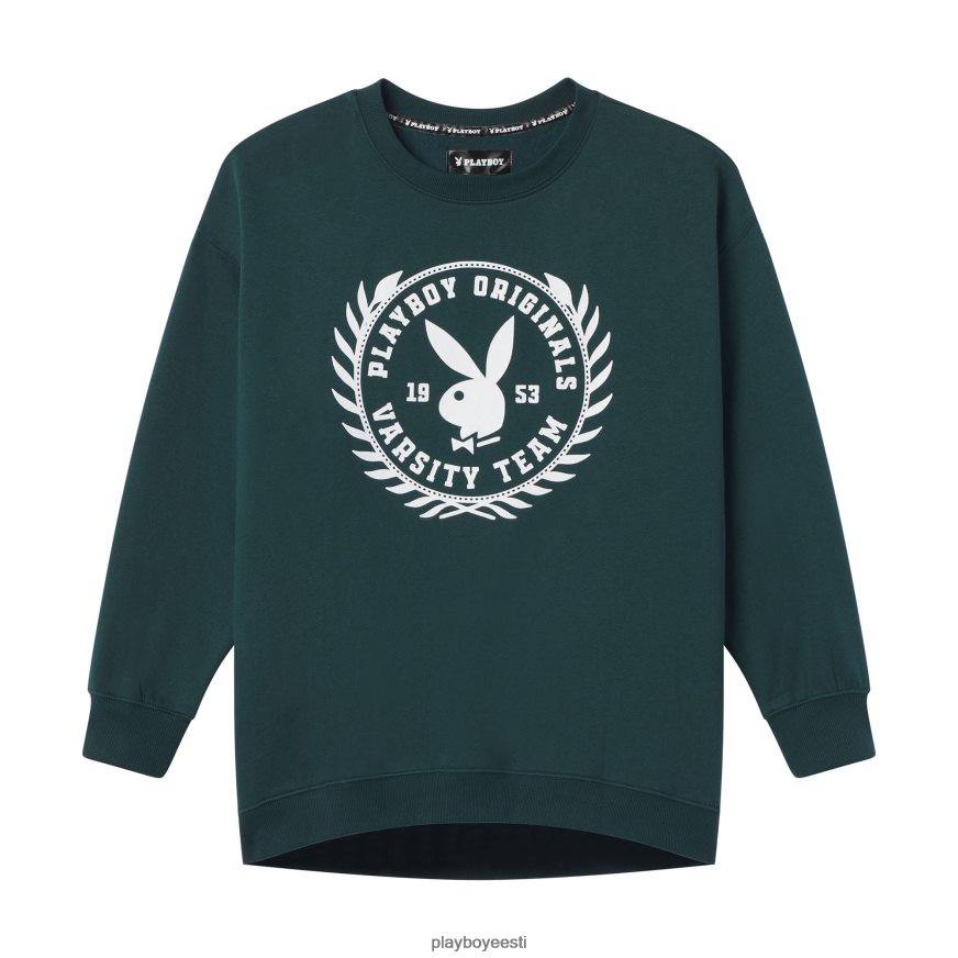Playboy ülikoolilinnaku ülikooli crewneck naised Riietus roheline XV46661140