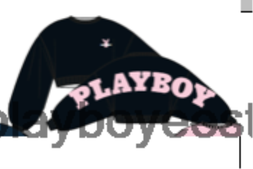 Playboy selja graafiline ülisuur kootud kampsun naised Riietus must XV46661069