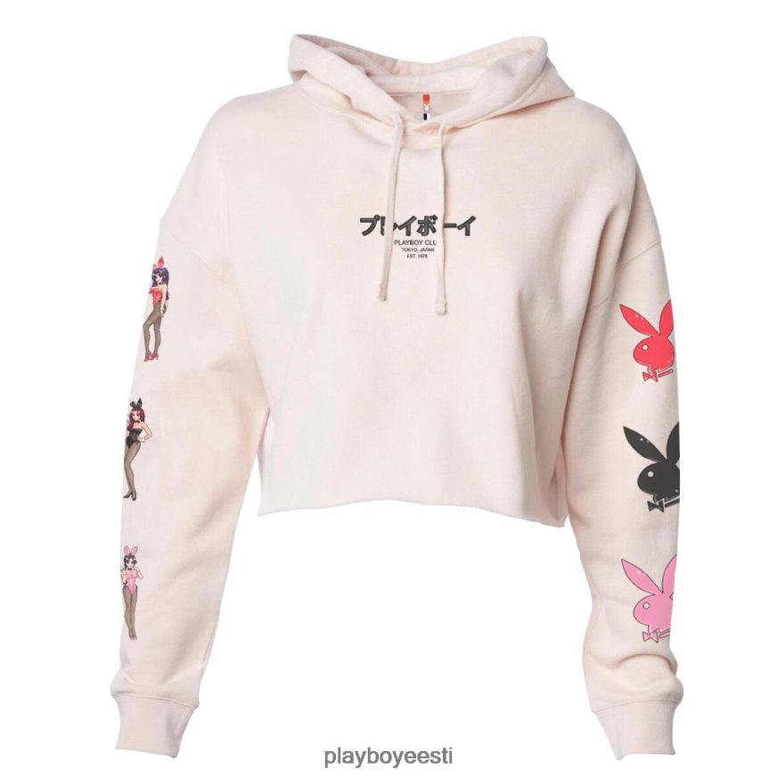 Playboy tokyo club bunny kärbitud hoodie põsepuna naised Riietus originaal XV46661066