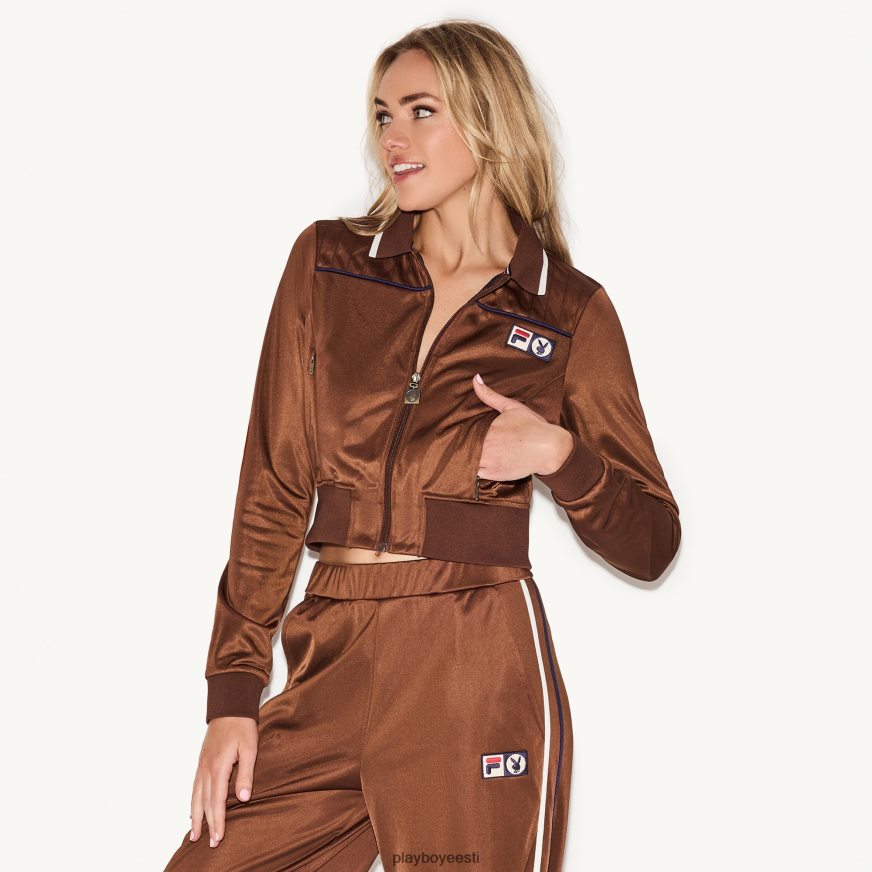 Playboy x FILA jill õhuke lukuga jope naised Riietus pruun XV46661093