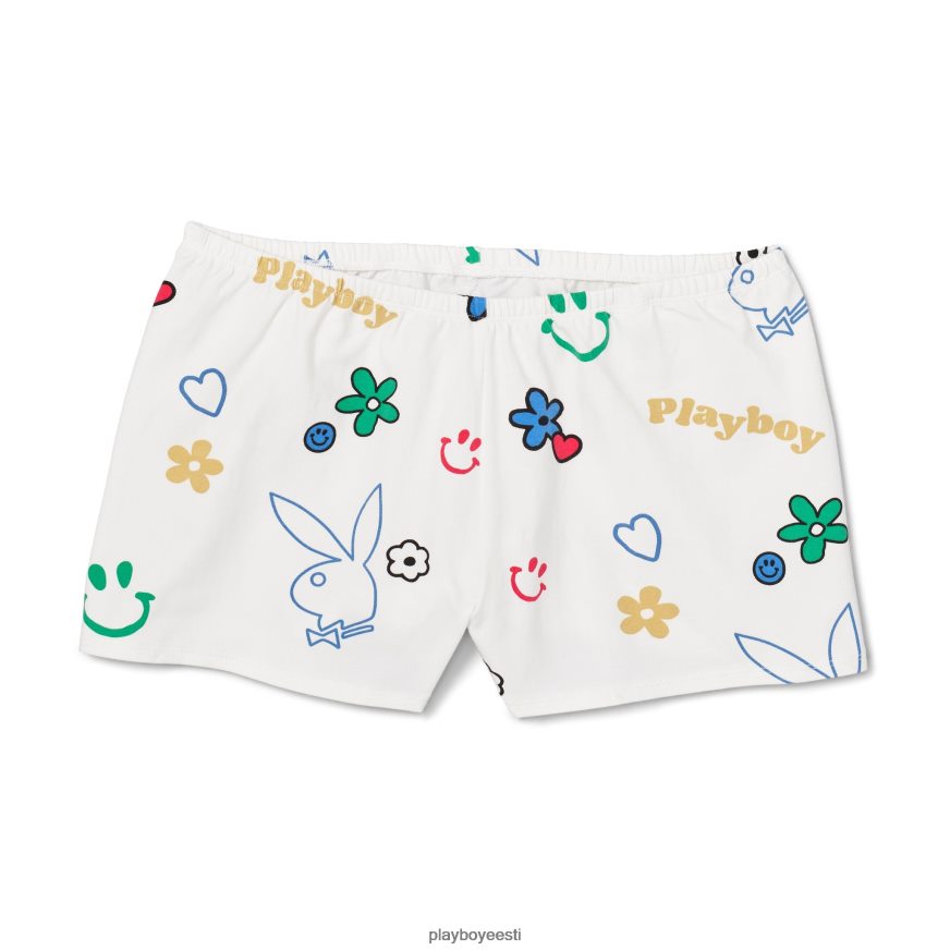 Playboy lihtsad lühikesed püksid naised Riietus täht valge/multi XV46661302