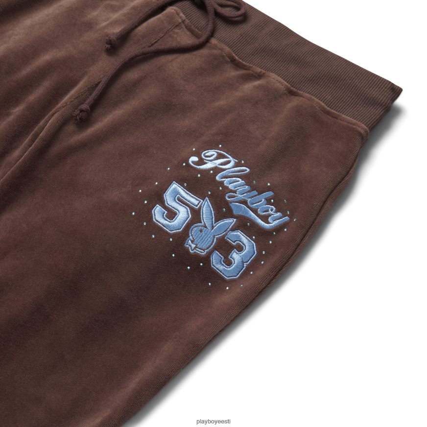 Playboy veluurist dressipüksid naised Riietus šokolaadi martini XV46661254