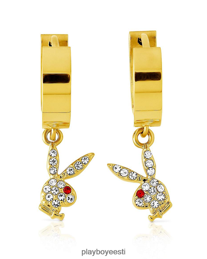 Playboy jänku rõngas ja rippuv võlukõrvarõngas naised tarvik kullast XV46661608
